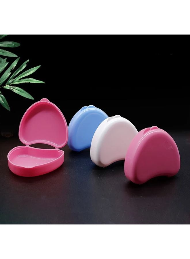 Blue Heart Shaped Tooth Retainer Storage Box Plastic Denture Case - Image 3