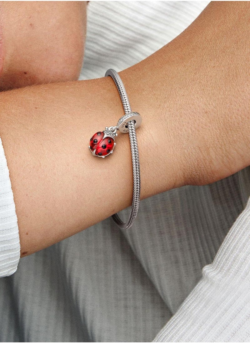 PANDORA - Ladybird Sterling Dangle Charm - Image 1