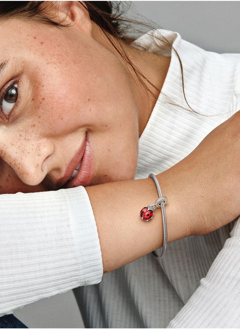 PANDORA - Ladybird Sterling Dangle Charm - Image 1