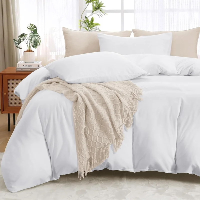 Caqqa 63 Thread 100% Cotton Double Hotel Duvet Cover Set