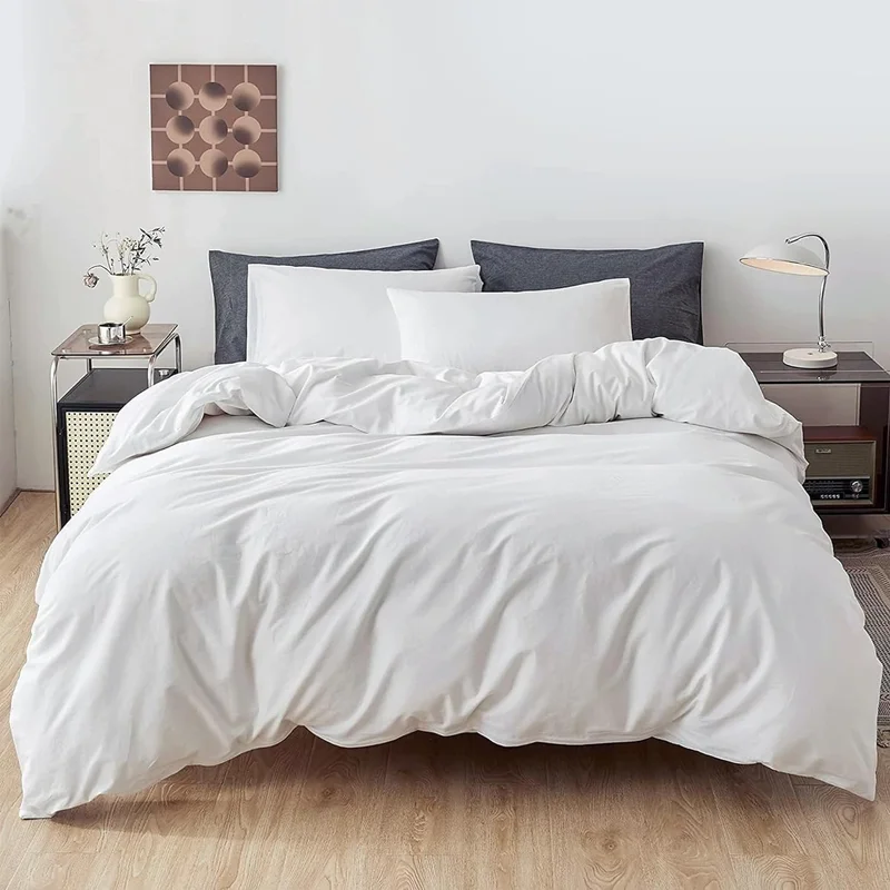 Caqqa 63 Thread 100% Cotton Double Hotel Duvet Cover Set