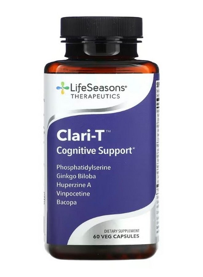 لايف سيزنز Clari T Cognitive Support 60 Veg Capsules - Image 1