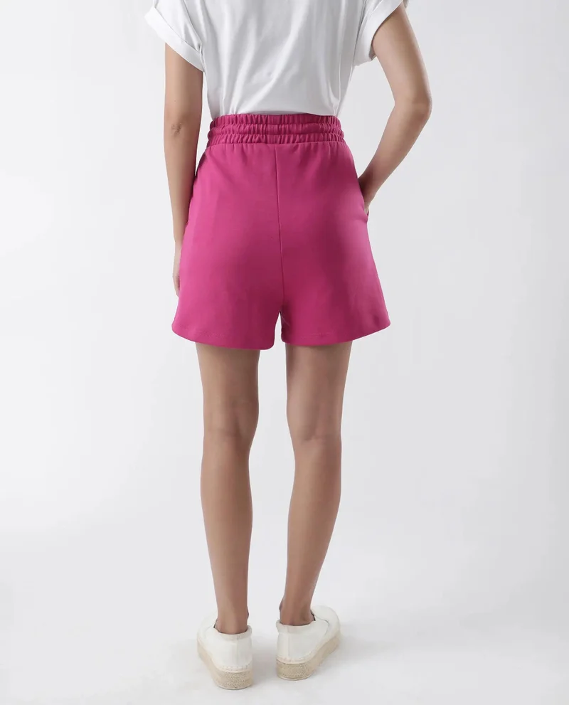 Rareism Women's Solid Elasticated Shorts