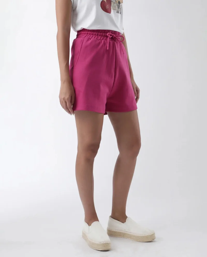 Rareism Women's Solid Elasticated Shorts