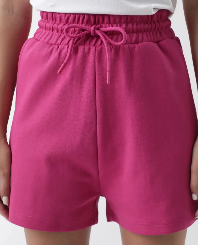 Rareism Women's Solid Elasticated Shorts