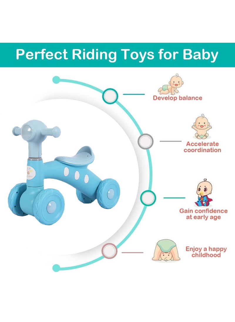 Sharpdo Children's Balance Bike for 1-3 Year Olds, Ride-On and Glide-On Toddler Bike with Wide Rear Wheels and Stable Design, LED Lights and Music, Lightweight Body with Anti-Slip Handlebar  - Image 2