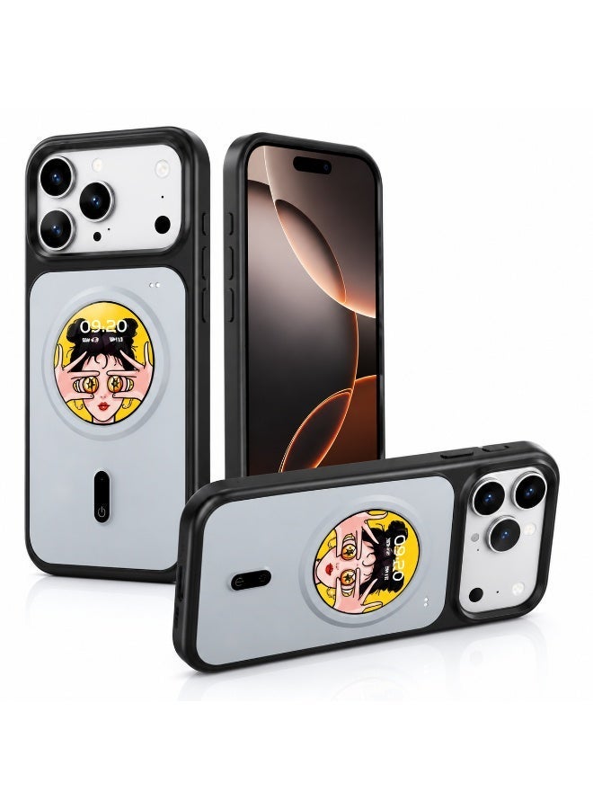 غطاء ذكي لهاتف iPhone 17 Pro Max, كفر حماية بشاشة لمس ذكية ودعم تطبيق التحكم, حافظة مغناطيسية مع تخصيص الصور والخلفيات وملحقات الهاتف الذكية - Image 1
