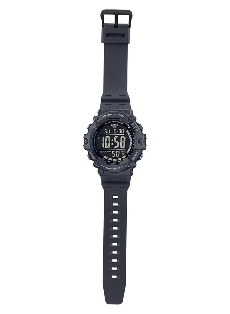 CASIO Men's Rubber Digital Buckle Wrist Watch-AE-1500WH-8BVDF - Image 4