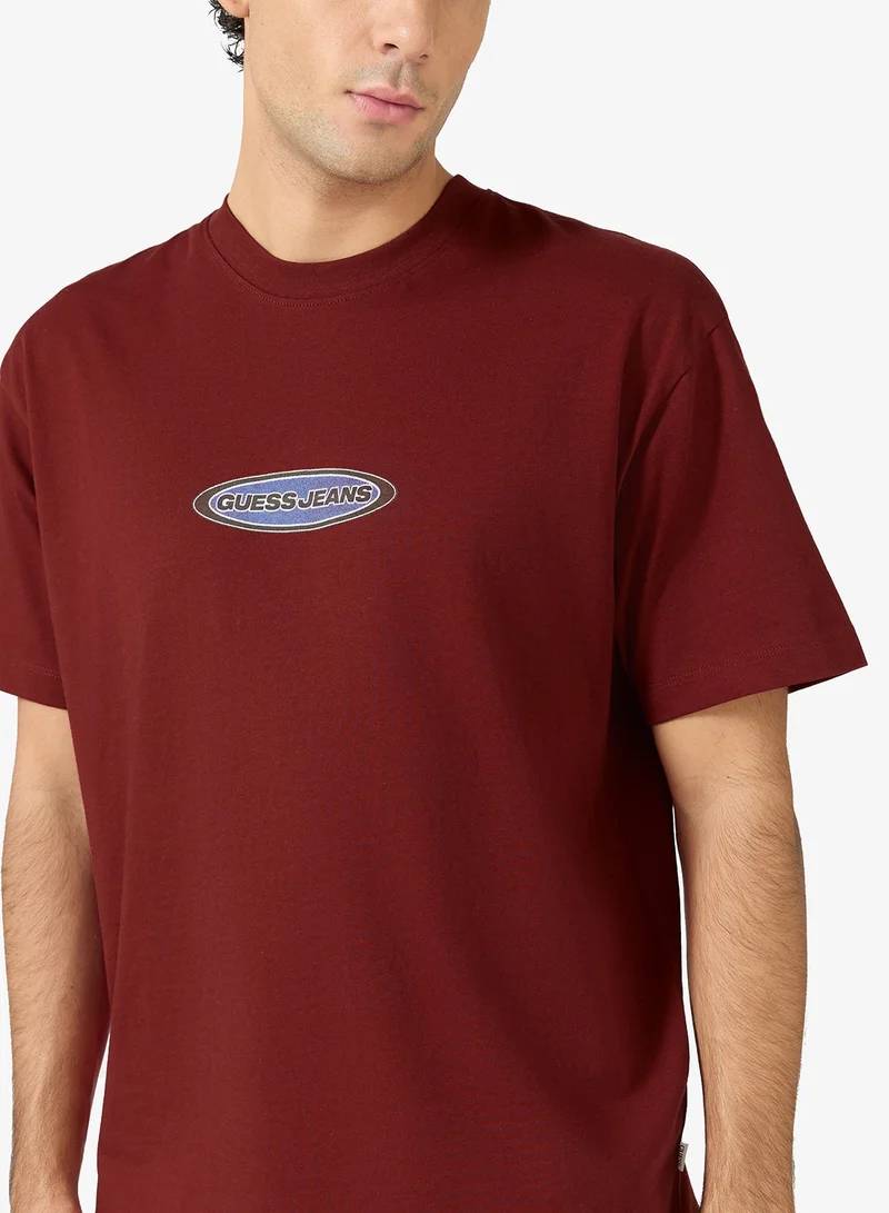 GUESS  Casual Crew Neck Oversized T-Shirt for Men | Best Price UAE