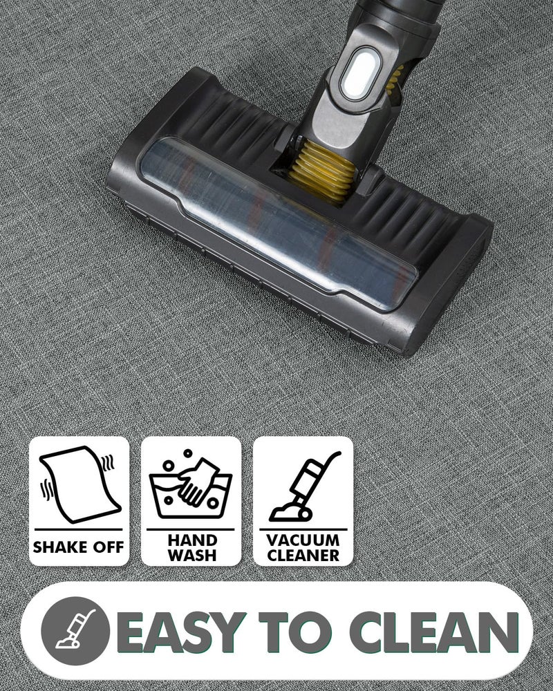 LUMI Indoor Door Mat  18""x30"" Non Slip Rubber Backing Entrance Mat  Easy Clean Low Profile Ultra Thin Entryway Mat for Inside House  Patio  Greenish Gray - Image 5