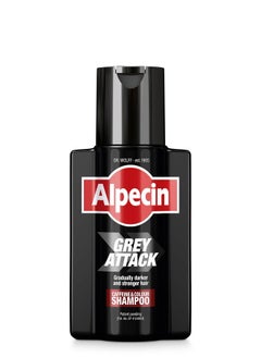 Alpecin Grey Attack Coffein & Color Shampoo - 1 X 200 Ml - Schrittweise Dunkleres Und Stärkeres Haar | Kontrolliertes Und Natürliches Farbergebnis | Gegen Haarausfall  - Image 1