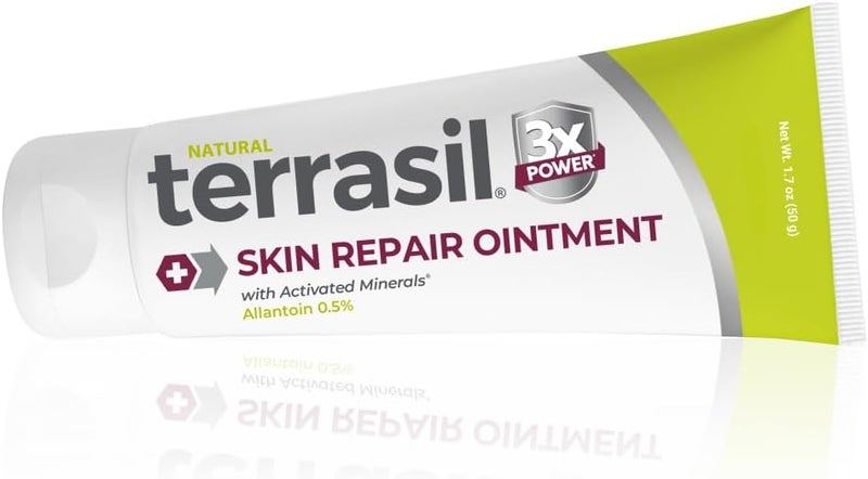 Terrasil Skin Repair for Angular Cheilitis, Folliculitis, Impetigo, Lichen Sclerosus, Boils, Pitted Keratolysis, Fast Relief & Supports Healing. Dermatologist Tested & Hypoallergenic Approved (1.7 oz) - Image 1