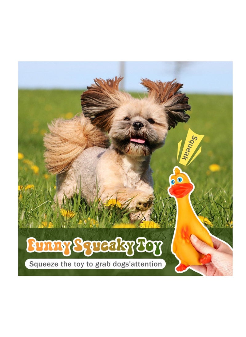 Excefore - 7 Inch Squeaky Latex Dog Toys Standing Stick Soft Rubber Dog Chew Toy Animal Puppy Fetch Interactive Play Toy Assorted Animal Pet Toys for Small Medium Large Dogs Assorted Color(Set of 9) - Image 1