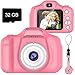 Dylanto Upgrade Kids Selfie Camera Christmas Birthday Gifts for Girls Age 39 HD Digital Video Cameras for Toddler Portable Toy for 3 4 5 6 7 8 Year Old Girl with 32GB SD Card Pink - Image 3