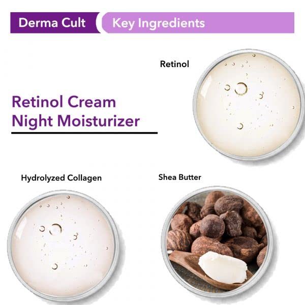 O3 Derma Cult Retinol Cream Night Moisturizer for Wrinkles and Fine Lines Anti Ageing Cream  For Men  Women 40 gm - Image 4