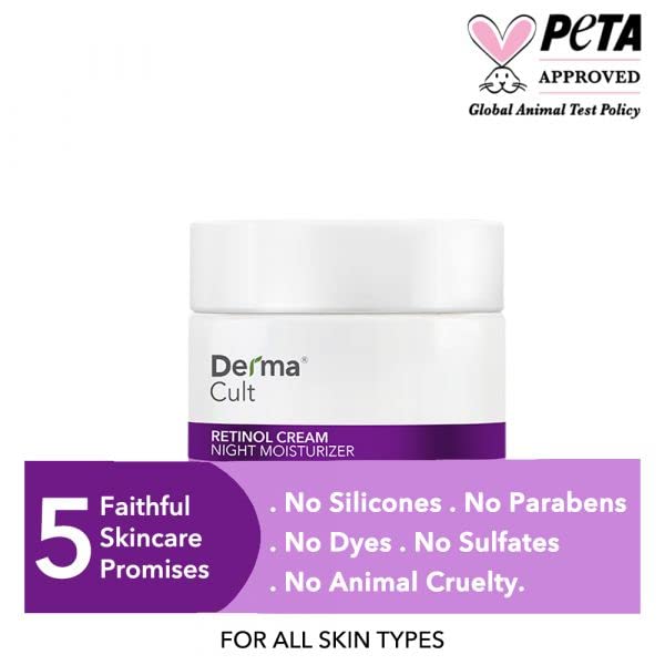 O3 Derma Cult Retinol Cream Night Moisturizer for Wrinkles and Fine Lines Anti Ageing Cream  For Men  Women 40 gm - Image 2