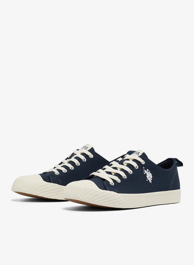 U.S. Polo Assn. Men's Navy Low-Top Canvas Sneakers - Iconic Branding for a Clean Look Shoes