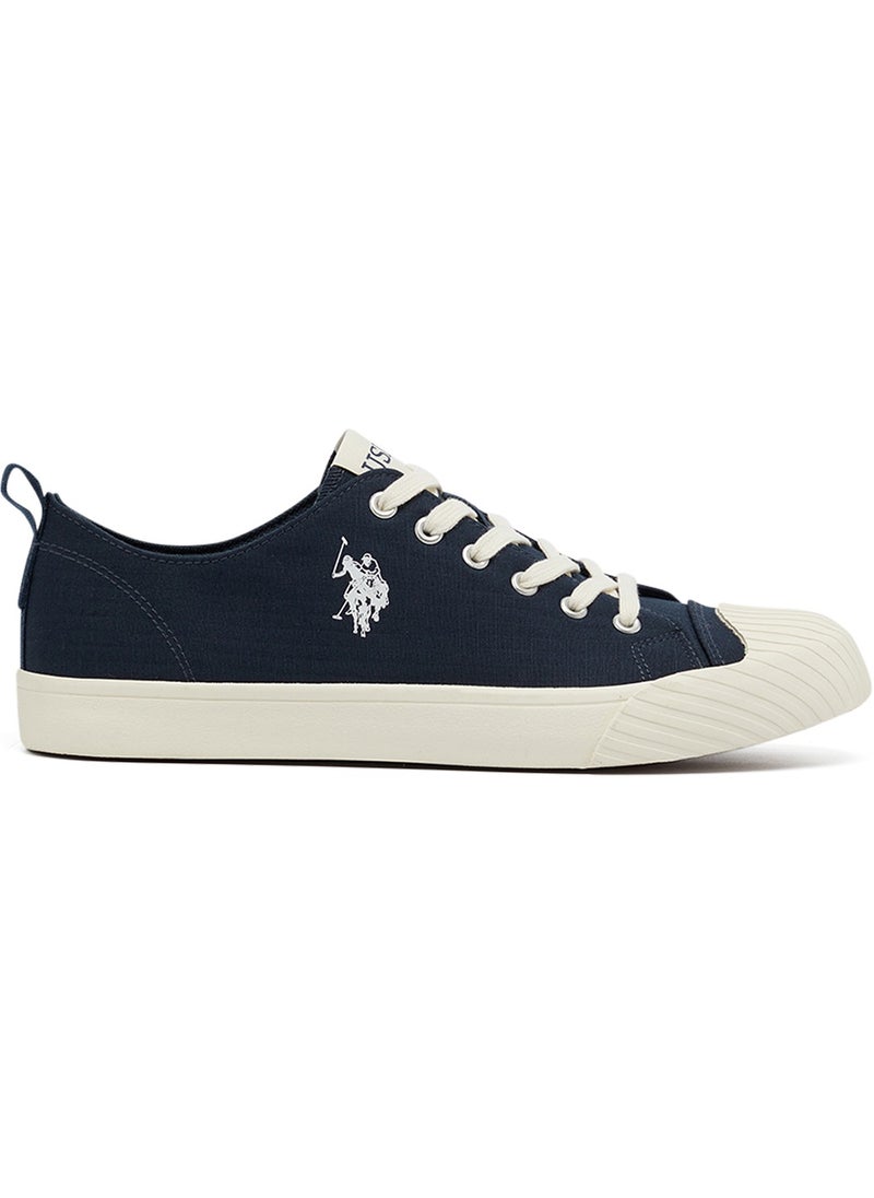 Men's Navy Low-Top Canvas Sneakers - Iconic Branding for a Clean Look - pzsku/ZEBD567515320093C1D63Z/45/_/1740736355/45ee71ed-92c7-4ced-920a-1ae43659633f