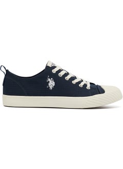 U.S. Polo Assn. Men's Navy Low-Top Canvas Sneakers - Iconic Branding for a Clean Look  - Image 1