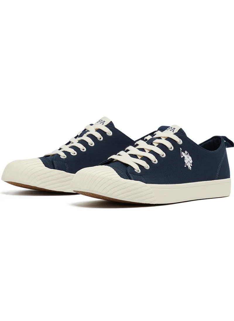 U.S. Polo Assn. Men's Navy Low-Top Canvas Sneakers - Iconic Branding for a Clean Look