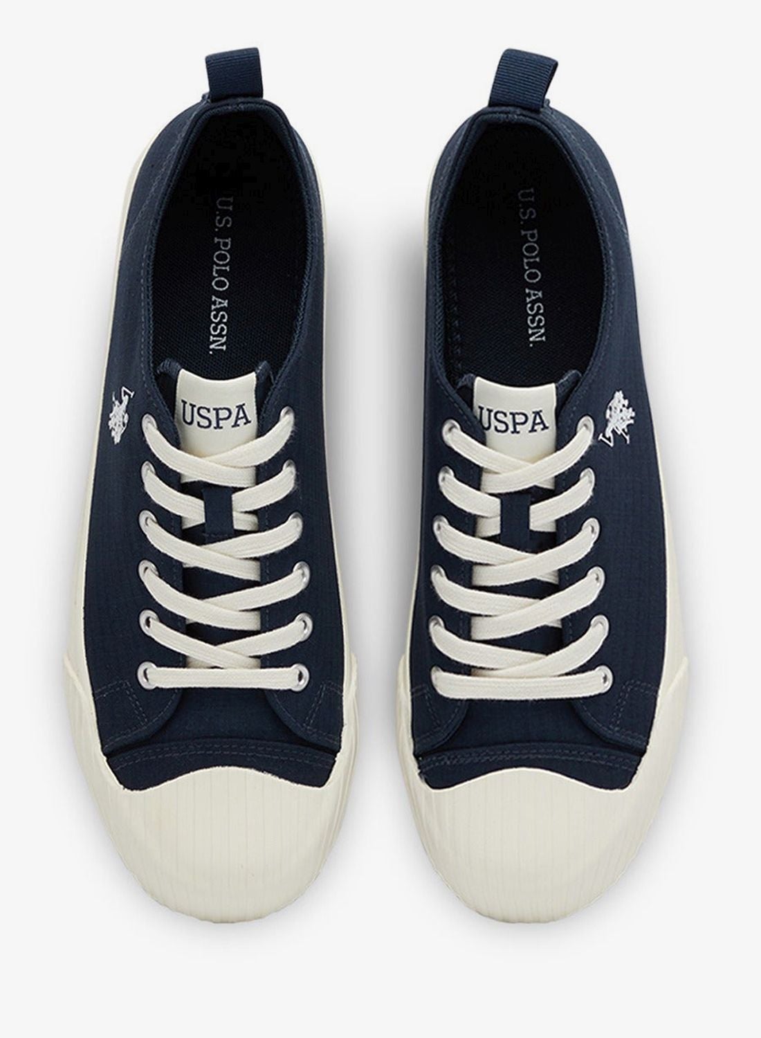 Men's Navy Low-Top Canvas Sneakers - Iconic Branding for a Clean Look Shoes image 6