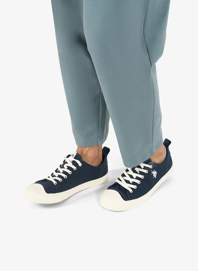 U.S. Polo Assn. Navy Men's Navy Low-Top Canvas Sneakers - Iconic Branding for a Clean Look Shoes for Men | Best Price UAE