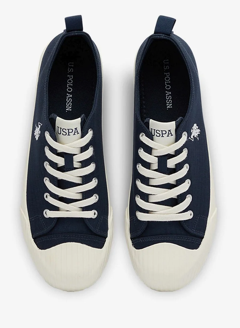 U.S. Polo Assn. Navy Men's Navy Low-Top Canvas Sneakers - Iconic Branding for a Clean Look Shoes for Men | Best Price UAE