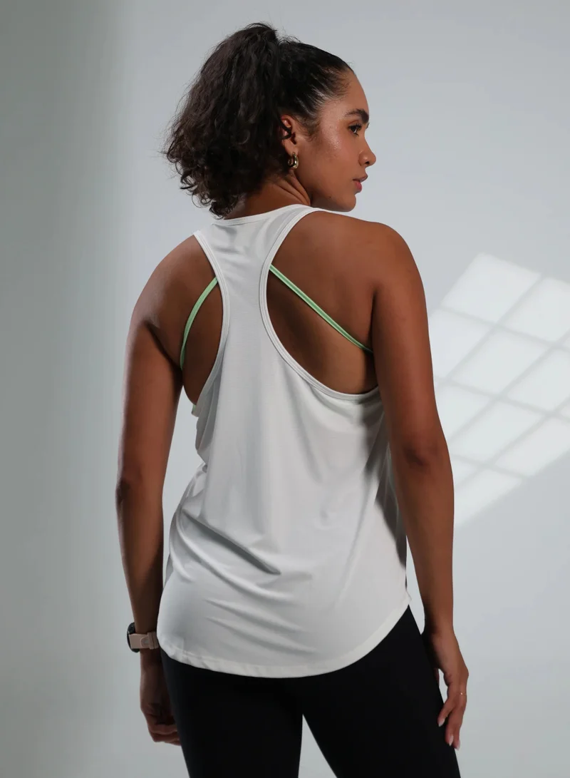 Mohuki White Active Singlet for Women | Best Price UAE