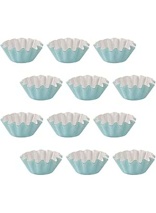 50pcs Blue Greaseproof Cupcake Liners Muffin Wrappers Disposable Baking Cups - Image 1