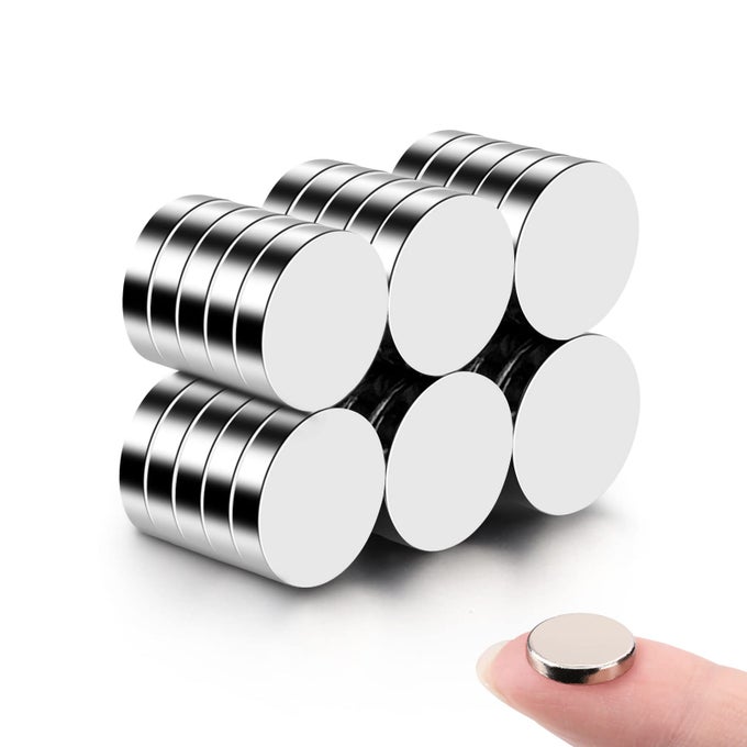 30PCS TINY FRIDGE MAGNETS 10X2 MM SMALL ROUND REFRIGERATOR MAGNETS NEODYMIUM MAGNETS FOR CRAFTS OFFICE REFRIGERATOR WHITEBOARD