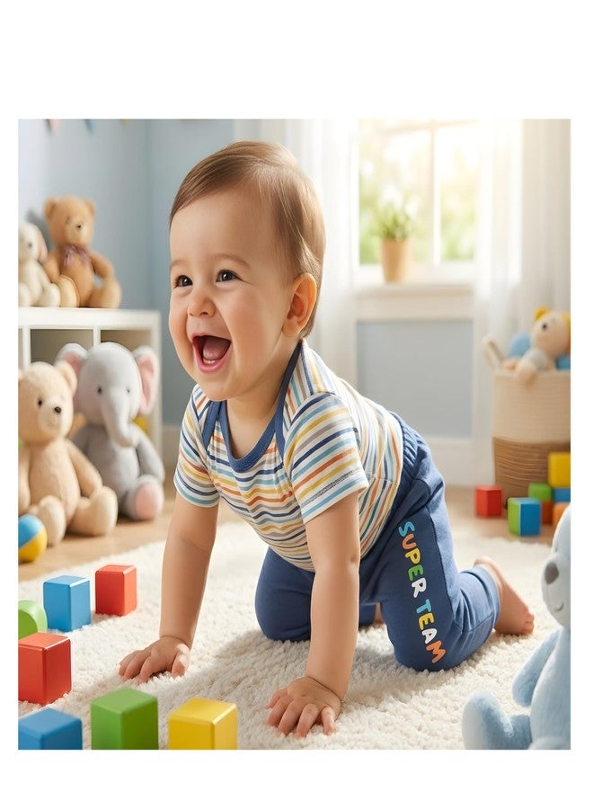 REVOLTEK Baby Boys & Girls 100% Cotton Knit Pants Pack of 3 | Soft, Breathable & Comfortable Wear | Full Length Legging/Track Pants/Lounge Pants/Pajama - Image 5