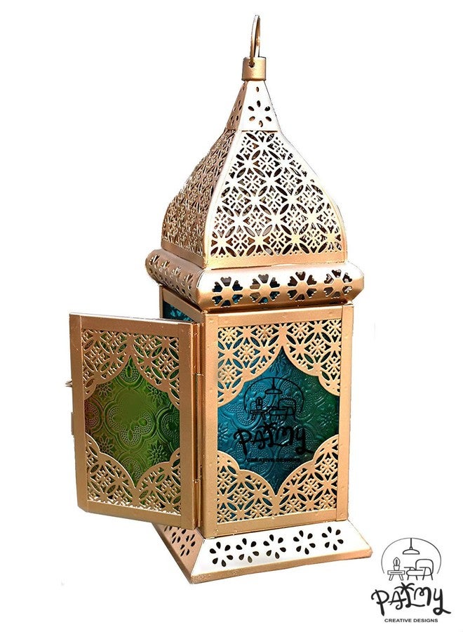 Palmy Metal Moroccan Hanging Lantern Tea Light Candle Holder for Home Decor - Image 3