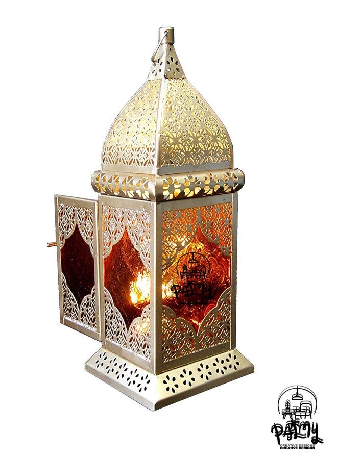 Palmy Metal Moroccan Hanging Lantern Tea Light Candle Holder for Home Decor - Image 4
