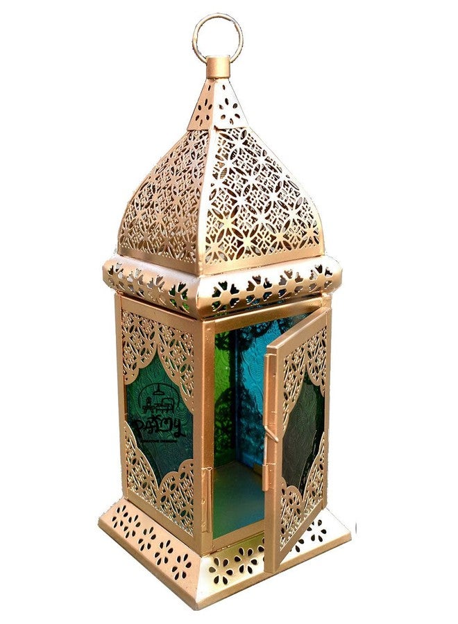 Palmy Metal Moroccan Hanging Lantern Tea Light Candle Holder for Home Decor - Image 1