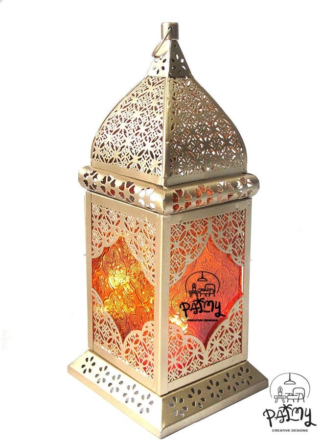 Palmy Metal Moroccan Hanging Lantern Tea Light Candle Holder for Home Decor - Image 2