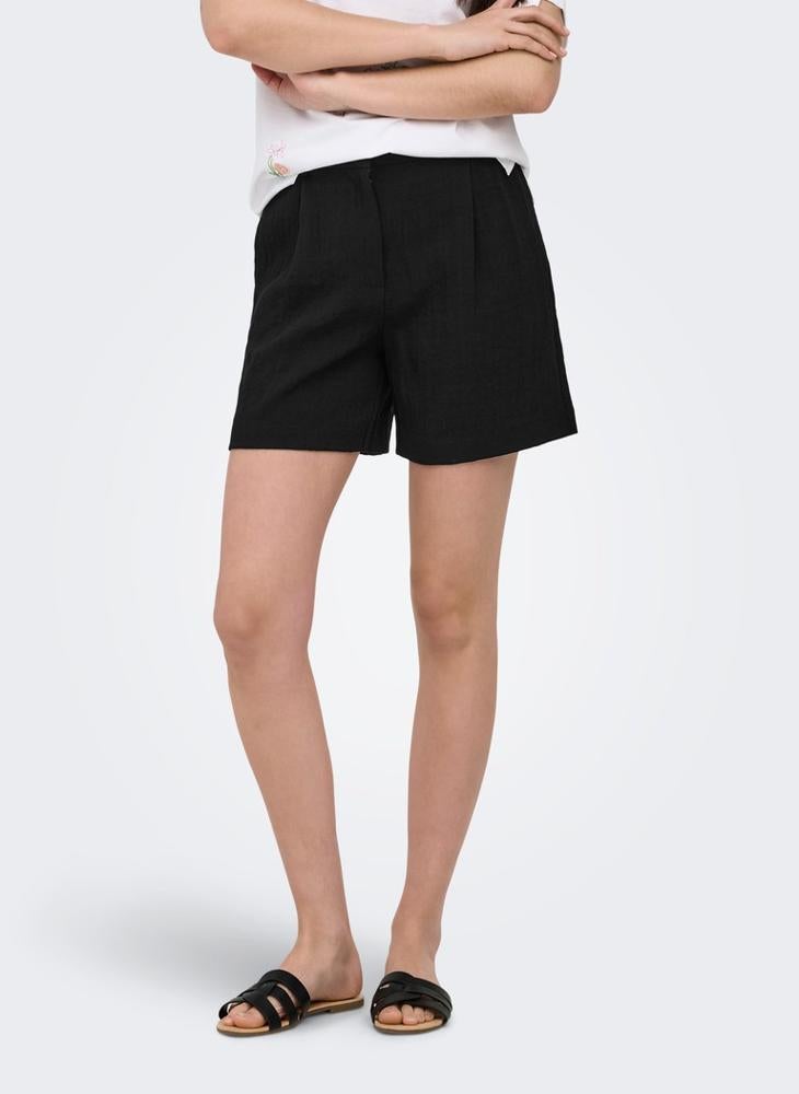ONLY Ita High Waist Linen Look Shorts - Image 1