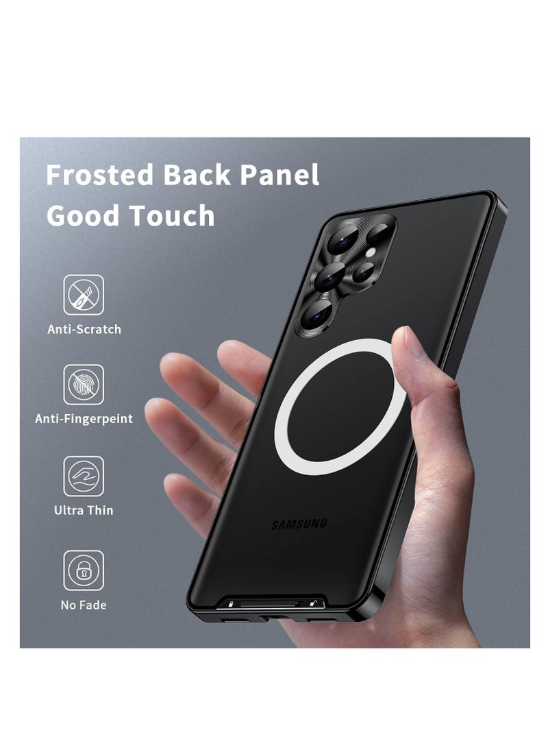 Metal Case for Samsung S24 Ultra 5G - Compatible with MagSafe Wireless Charger  Translucent Matte Back with Camera Lens Protection, Magnetic Case Cover - Image 3