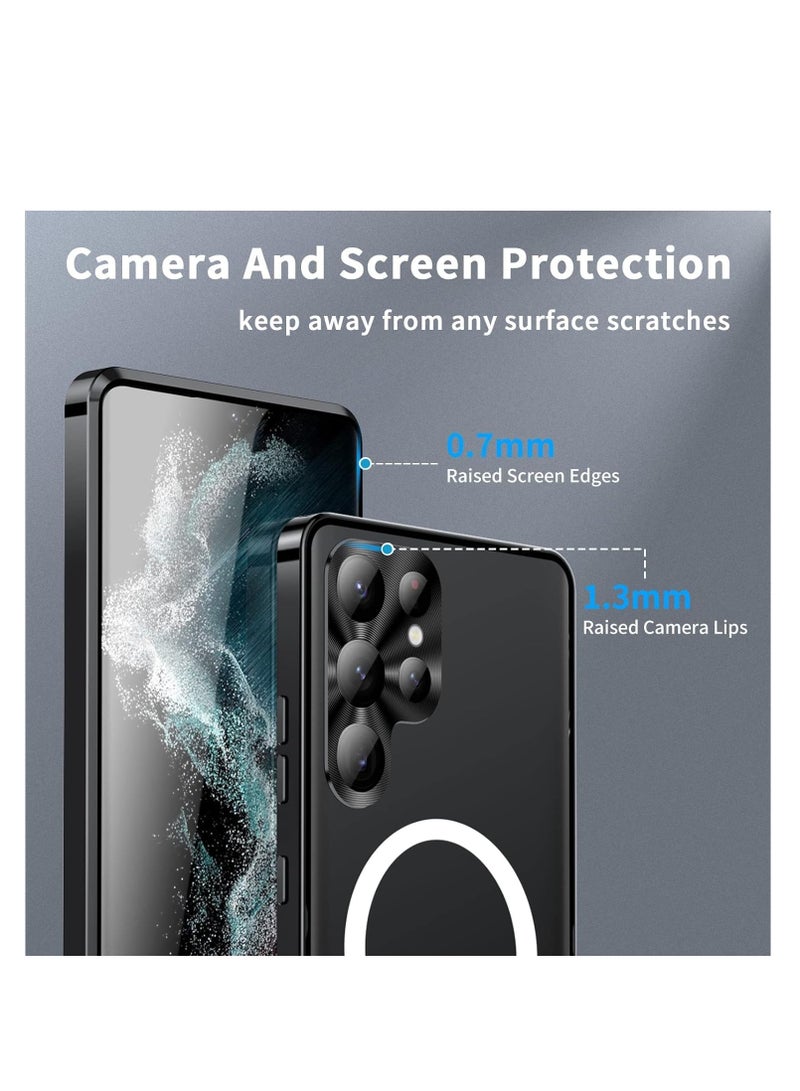 Metal Case for Samsung S24 Ultra 5G - Compatible with MagSafe Wireless Charger  Translucent Matte Back with Camera Lens Protection, Magnetic Case Cover - Image 5