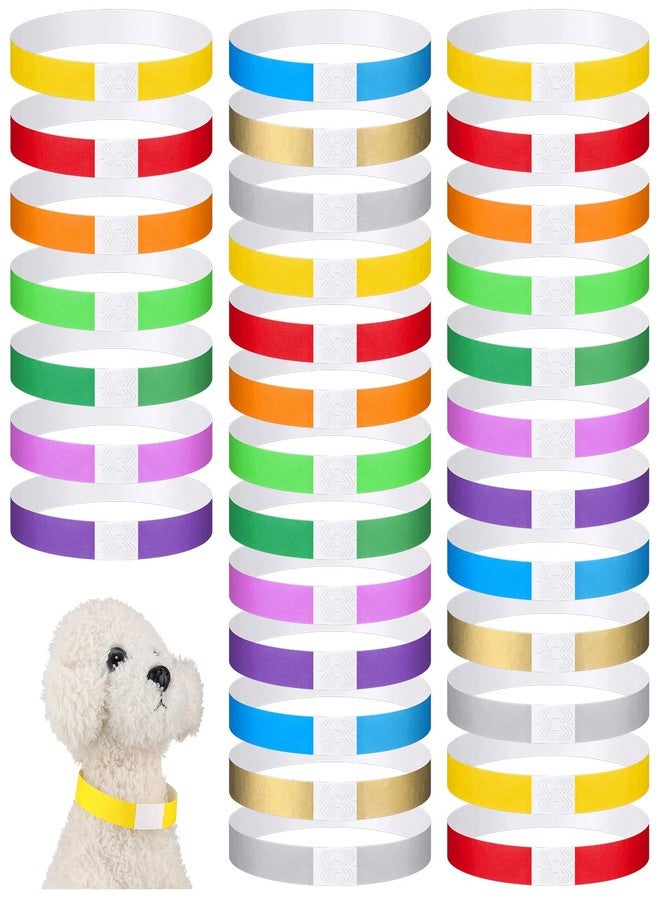 Nezyo 500 Count 18.5 Inch ID Bands Puppy Whelping Collars Newborn Pet Dog Collars Paper Pet Tags for Newborn Dog Cat Animal Hospitals(Classic Color) - Image 1