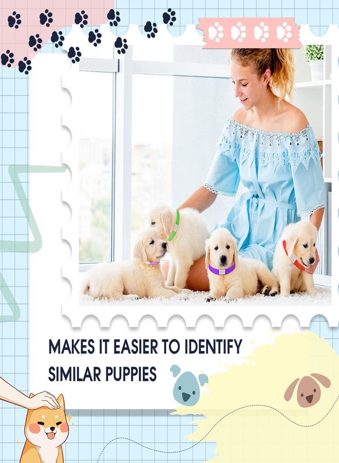 Nezyo 500 Count 18.5 Inch ID Bands Puppy Whelping Collars Newborn Pet Dog Collars Paper Pet Tags for Newborn Dog Cat Animal Hospitals(Classic Color) - Image 4