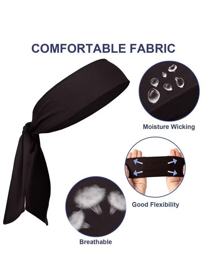 واي جيه 3 Pcs ربطات الرأس الرياضية للرجال والنساء المناهضة للعرق الجري والتمرين ربطات الشعر ربطات الشعر المطاطية (أسود، أبيض، رمادي) - Image 2
