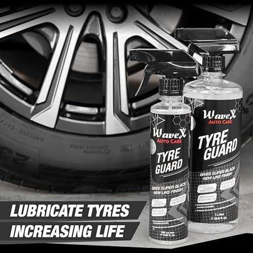 Wavex Tyre Polish for Car and Bike 350ml | With Black Foam Applicator | Gives Lustrous Dark, Long Lasting Super Black Shine - Non-Greasy, Super Hydrophobic - Image 3