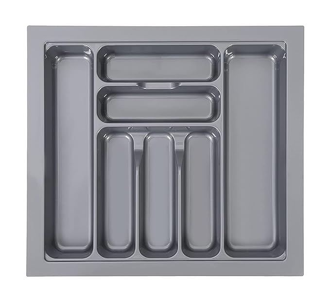 LEVON Cutlery Tray for Kitchen Drawer, Cutlery Stationery Organizer, Moduler Kitchen Basket, Grey, (24 X19 INCH) - Image 1