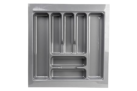 LEVON Cutlery Tray for Kitchen Drawer, Cutlery Stationery Organizer, Moduler Kitchen Basket, Grey, (24 X19 INCH) - Image 5