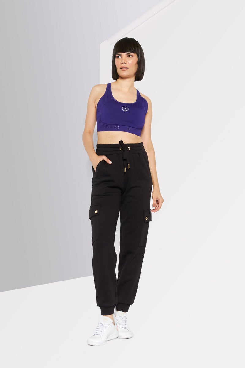 Adidas صدرية رياضية غير سلكية مبطنة للنساء من أديداس بتصميم ستيلا مكارتني، بنفسجي - Image 2