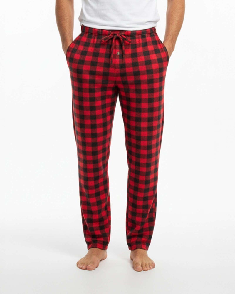 REALESSENTIALS Real Essentials 3 Pack: Men's Fleece Pajama Pants Loungewear Soft Pj Bottoms Sleepwear Pockets Set 6-L - Image 2