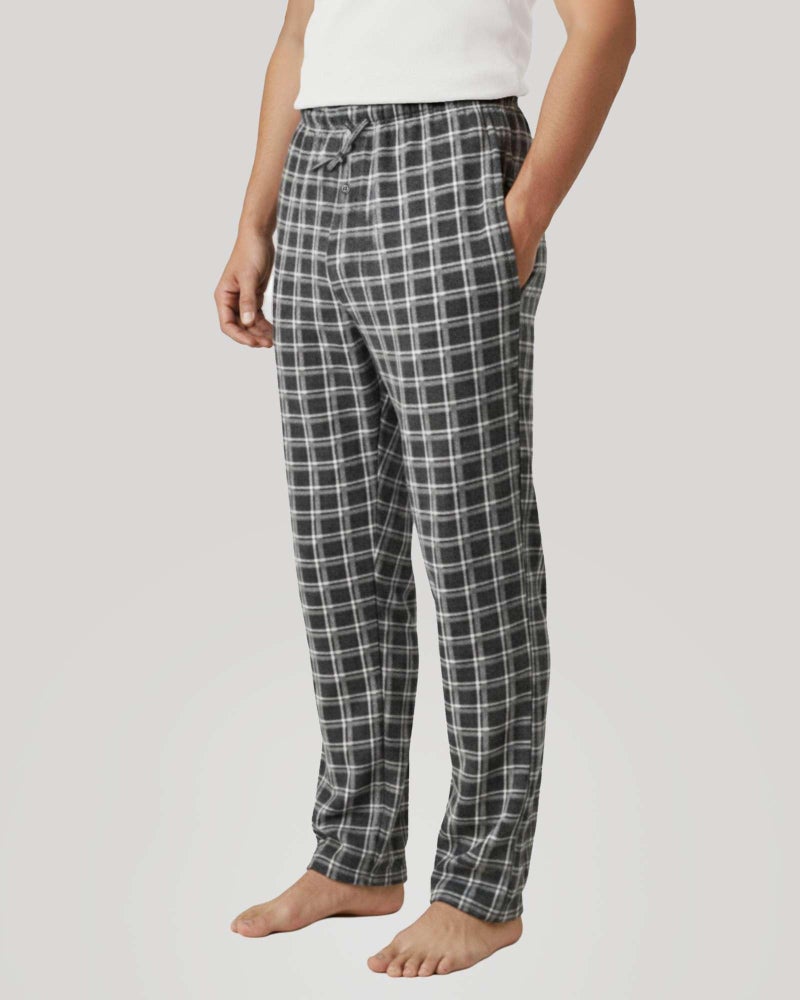 REALESSENTIALS Real Essentials 3 Pack: Men's Fleece Pajama Pants Loungewear Soft Pj Bottoms Sleepwear Pockets Set 6-L - Image 5
