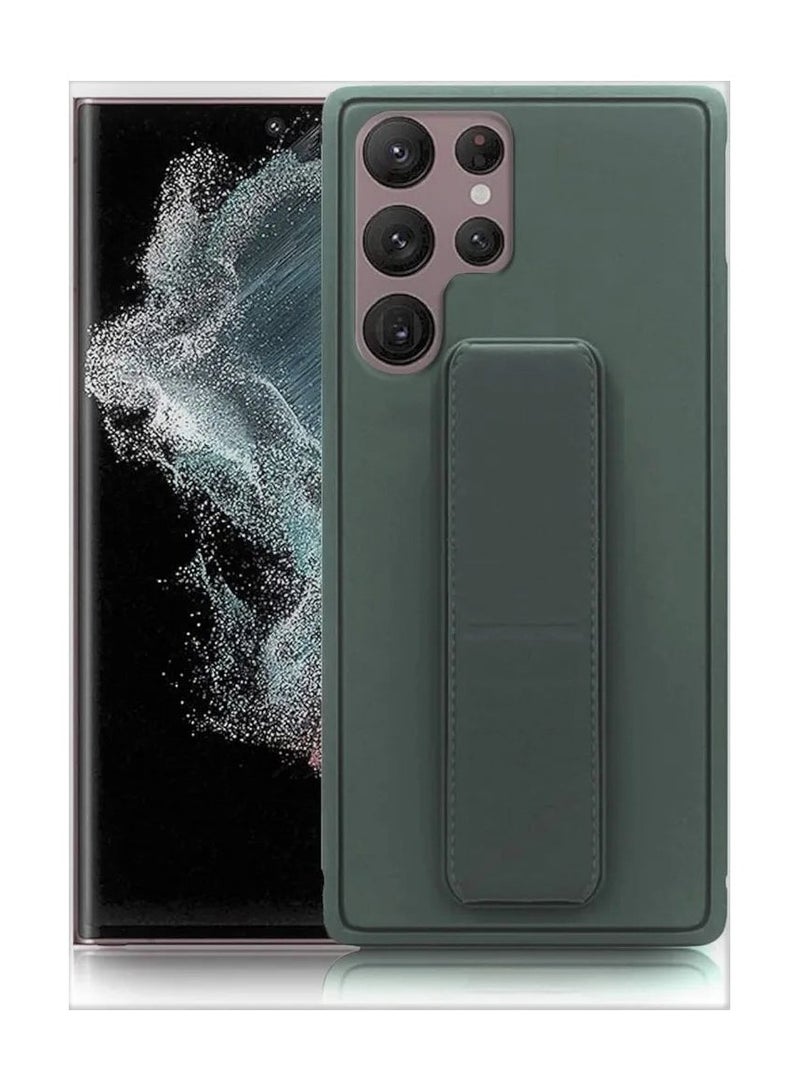 ACLIX Magnetic Case for Samsung Galaxy S23 Ultra, Back Stand Case Magnetic Car Holder, Premium Silicone Horizontal & Vertical Kickstand, with Multi Stand for Samsung Galaxy S23 Ultra (Dark Green) - Image 1