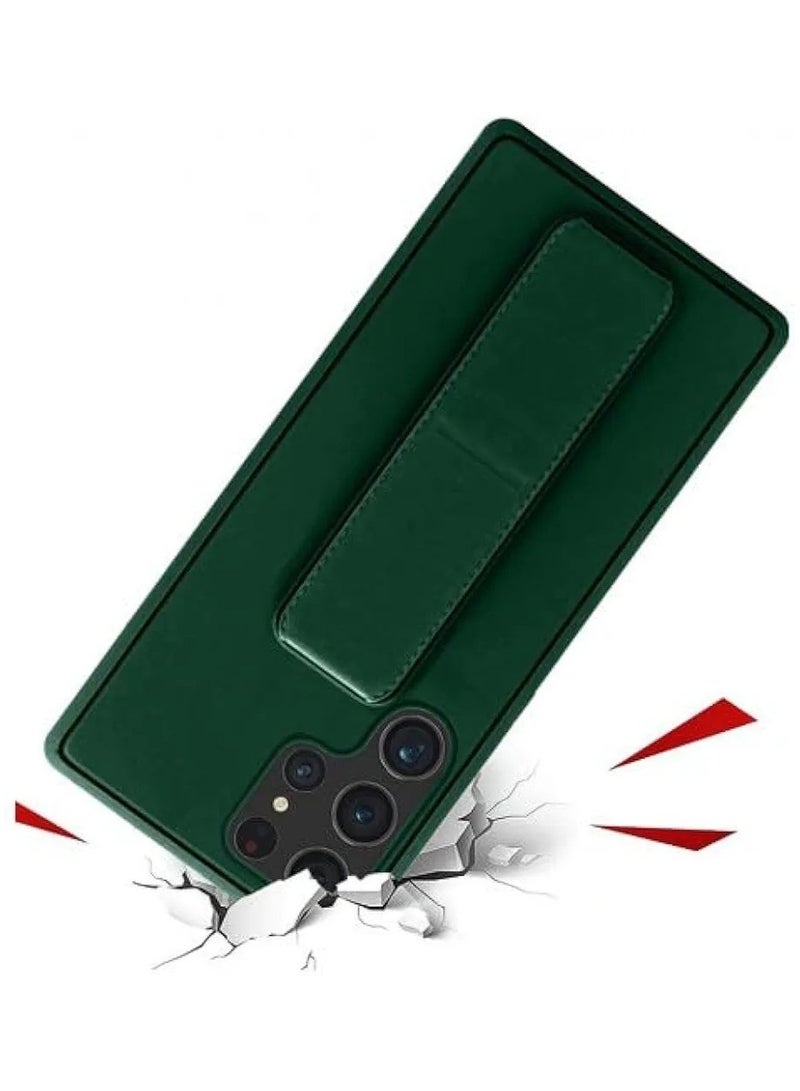 ACLIX Magnetic Case for Samsung Galaxy S23 Ultra, Back Stand Case Magnetic Car Holder, Premium Silicone Horizontal & Vertical Kickstand, with Multi Stand for Samsung Galaxy S23 Ultra (Dark Green) - Image 2