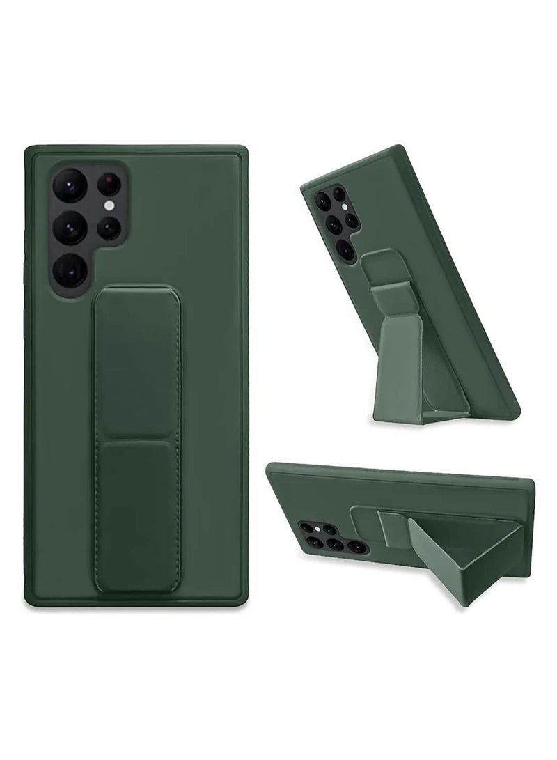 ACLIX Magnetic Case for Samsung Galaxy S23 Ultra, Back Stand Case Magnetic Car Holder, Premium Silicone Horizontal & Vertical Kickstand, with Multi Stand for Samsung Galaxy S23 Ultra (Dark Green) - Image 3